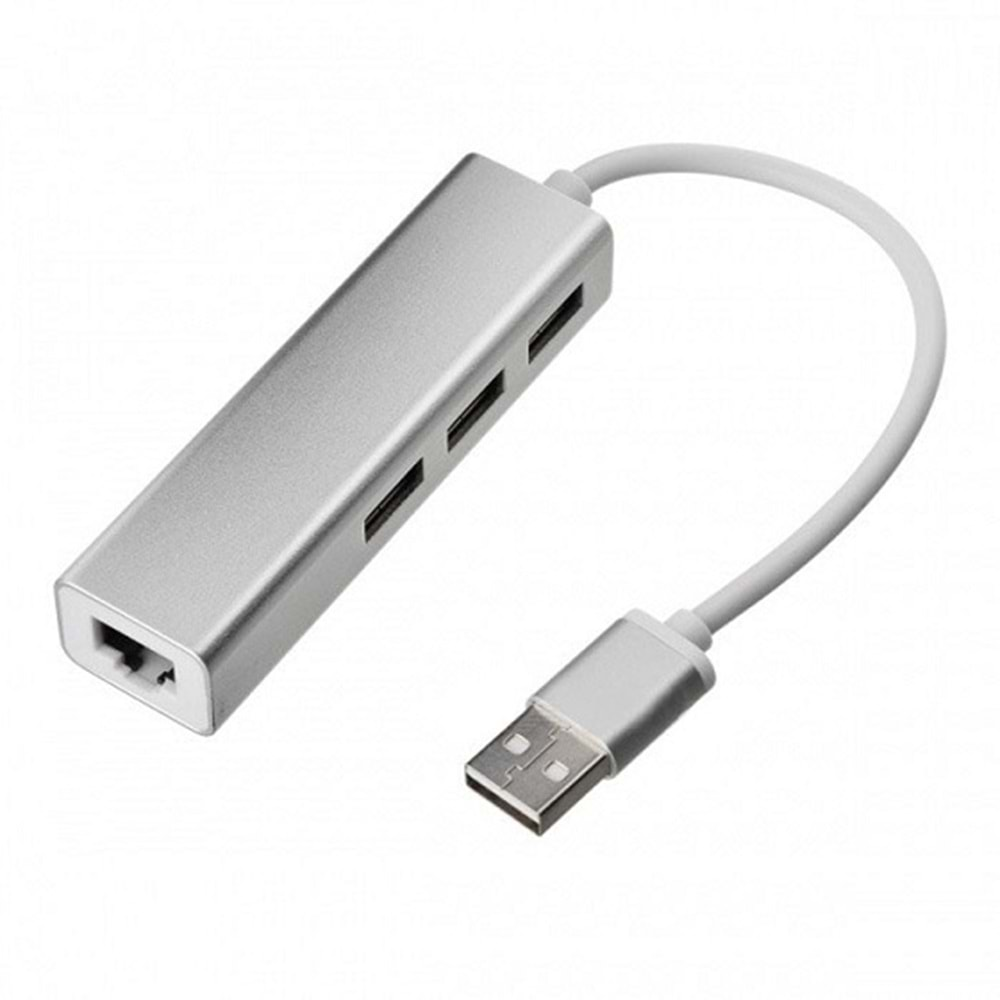 Usb Ethernet+Usb 3 Port Çoklayıcı Dönüştürücü